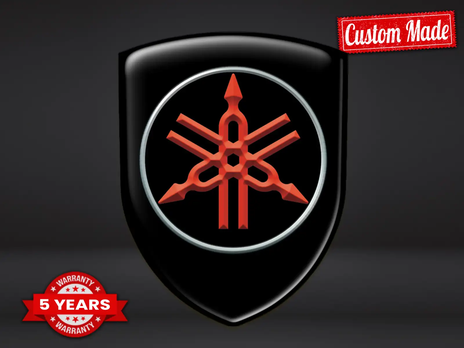 Yamaha Emblemas Silicona Auto Resistentes Alta Calidad Profesional